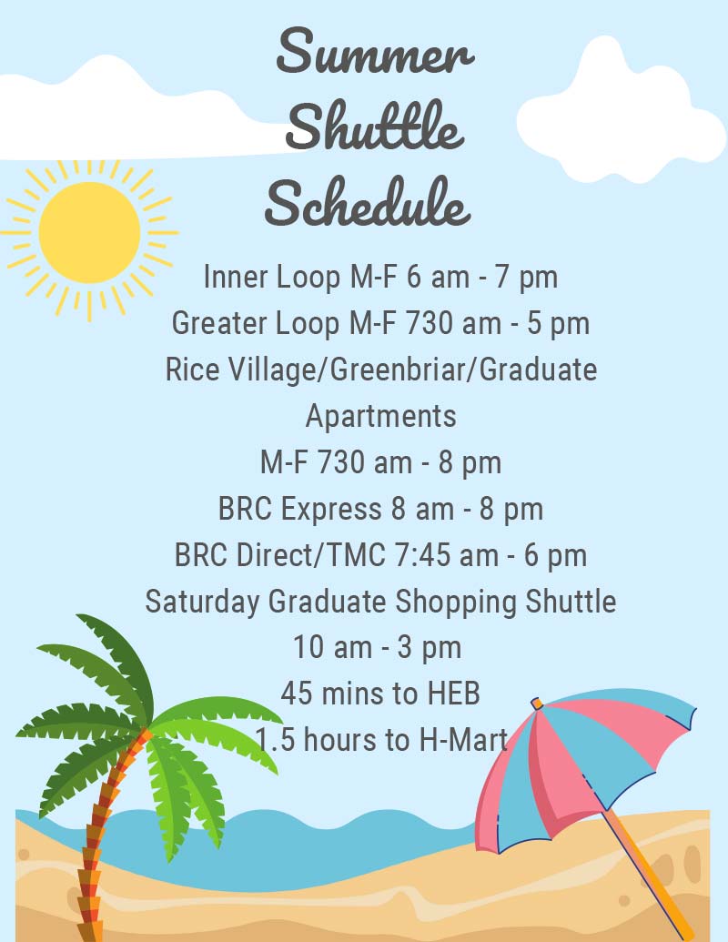 Summer bus schedule 2024